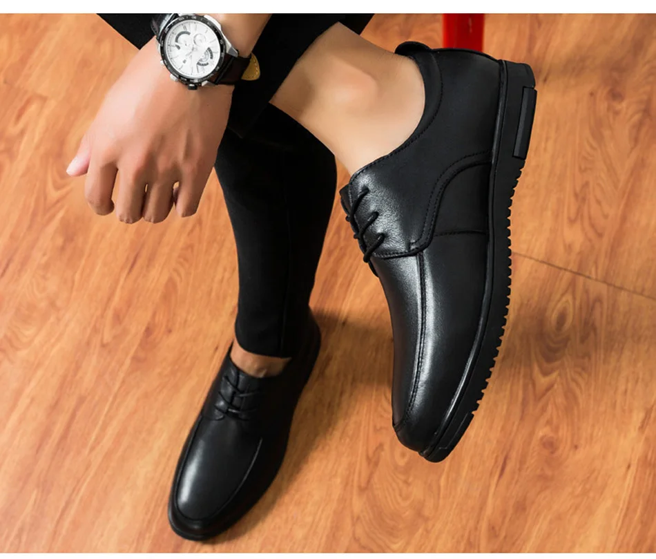 Г. Мужские модельные туфли Классическая официальная обувь из натуральной коровьей кожи, коричневый, черный цвет, на шнуровке элегантные мужские офисные туфли, большой размер 47