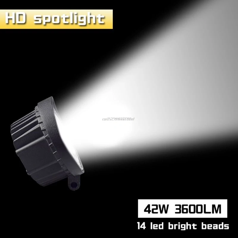 4 дюйма 42 Вт Светодиодный светильник для внедорожника 4WD грузовик Трактор Лодка прицеп ATV внедорожник точечный прожектор Светодиодный светильник для вождения