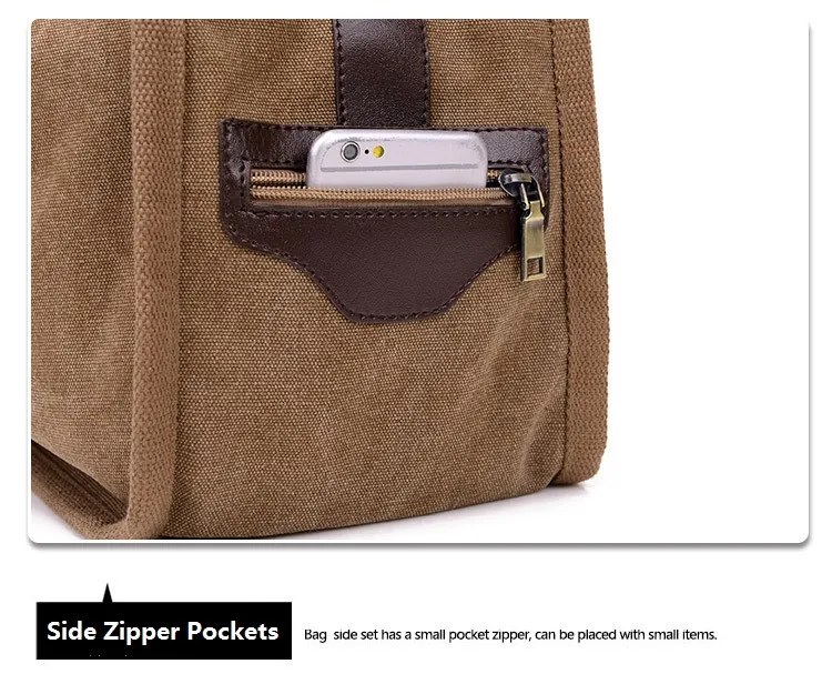 MJ Women's Canvas Handbags High Quality Female Canvas Totes Casual Shoulder Bags Large Travel Bag Ladies Solid Crossbody Bags (26)