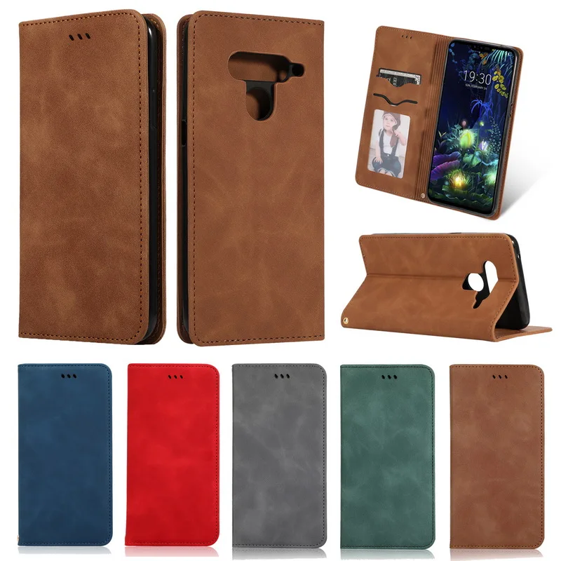 

Magnetic Flip Wallet Phone Case For LG V50 ThinQ G8 G8s Q Stylus 4 Stylo 5 K40 2019 K12 Plus Cases Leather Card Holder Cover