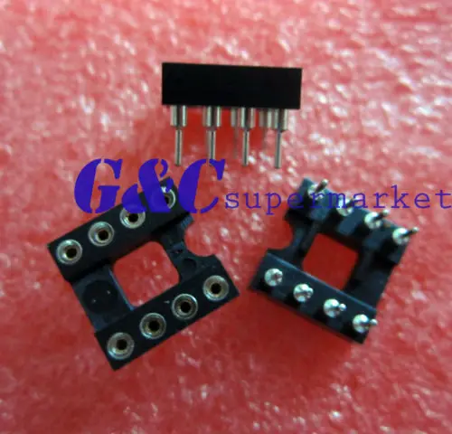 

50pcs 8Pin DIP SIP Round IC Sockets Adaptor Solder Type gold plated machined