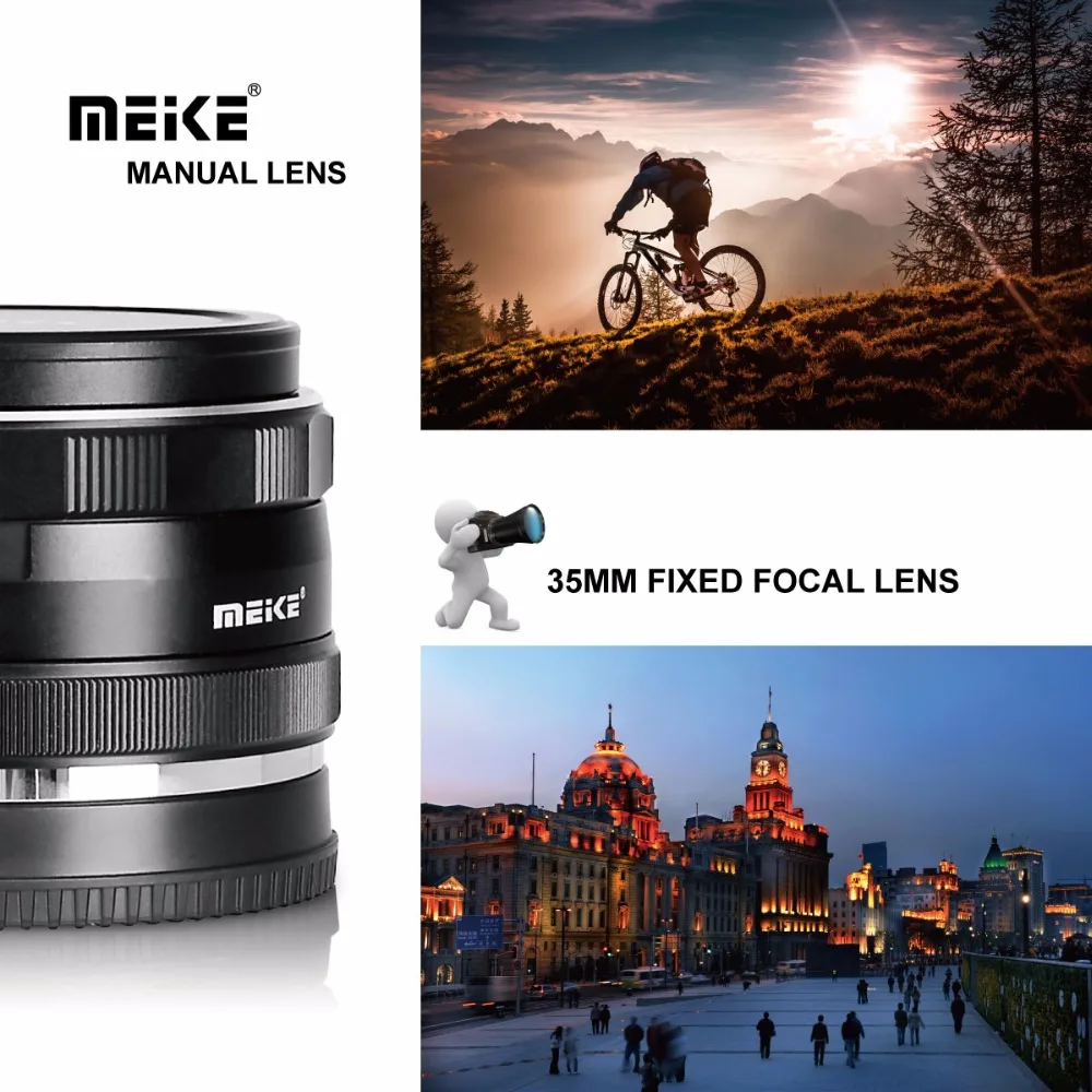 MEKE Meike MK-35mm F1.7 Large Aperture Manual Focus Lens for Nikon1 V1/V2/V3/S1/S2/J1/J2/J3/J4/J5 c