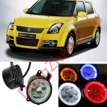 2015 new auto accessories car LED front fog lights strobe line group For Suzuki Swift 2005-2013 car styling parking