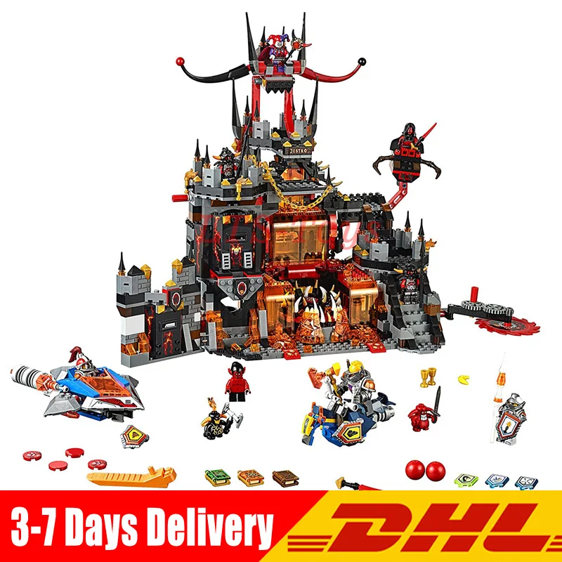 Clone Legoed 70323 DHL LEPIN 14019 LELE 79309 1232 PCS Knights Jestros Vulkanfestung Building Set Set Bricks Blocks