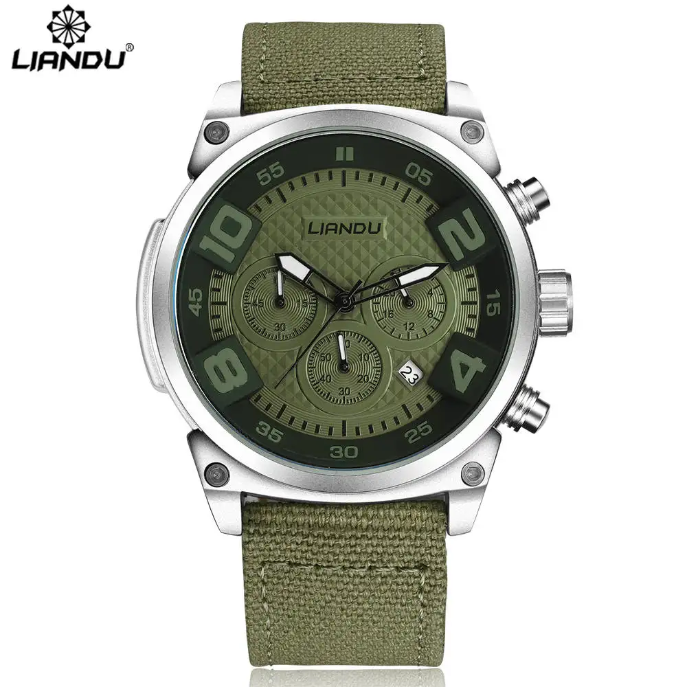 

LIANDU Men's Quartz Watches 30M Waterproof Leather Fashion & Casual Sports Military Wristwatches relogio masculino esportivo