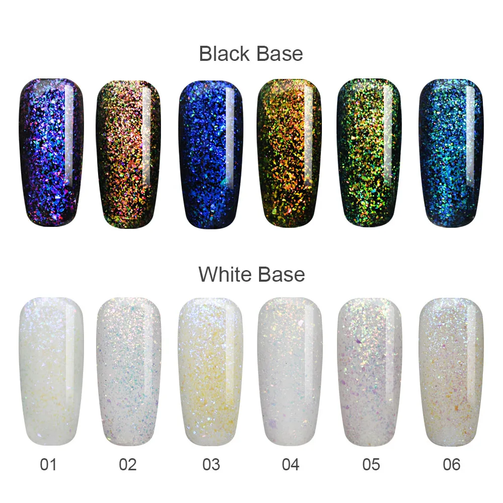 5 مللي الحرباء هلام مسمار البولندية غالاكسي مليء بالنجوم هلام رقائق هلام الورنيش الترتر نقع معطلة جل UV مسمار الفن ورنيش مانيكير ZJJ3008