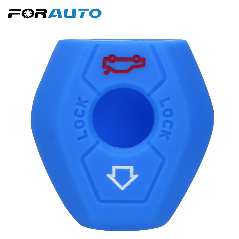 

FORAUTO Car Silicone Rubber Key For BMW X3 X5 Z3 Z4 3 5 7 SERIES E38 E39 E46 E83 M5 325i Car Key Cover 2 Button Key Bag