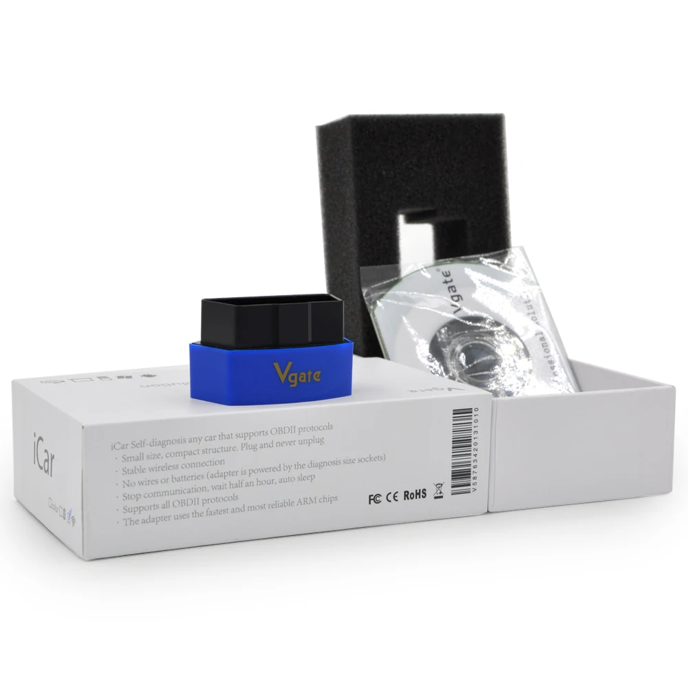 Автомобильный диагностический интерфейс Vgate iCar3 ELM327 Wifi OBD OBDII ELM 2020 OBD2 Wi Fi Поддержка