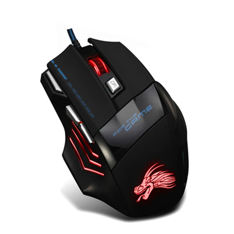 Wired Gaming Mouse Professional 7 Buttons Adjustable 5500DPI USB Cable LED Optical Gamer Mouse for Laptop Mice PC Drop Shipping Wired Gaming Mouse Professional 7 Buttons Adjustable 5500DPI USB Cable LED Optical Gamer Mouse for Laptop Mice PC Drop Shipping