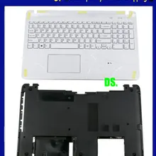 Wellendorff Упор для рук верхний чехол Нижняя крышка для sony Vaio SVF152 SVF153 US клавиатура белая верхняя крышка тачпад и нижний чехол