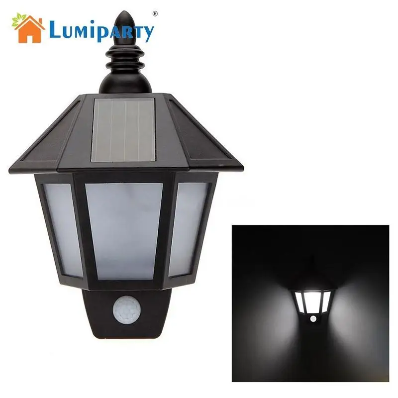 

Lumiparty LED Solar Power Panel Outdoor Wall Yard Garden Light Lamp