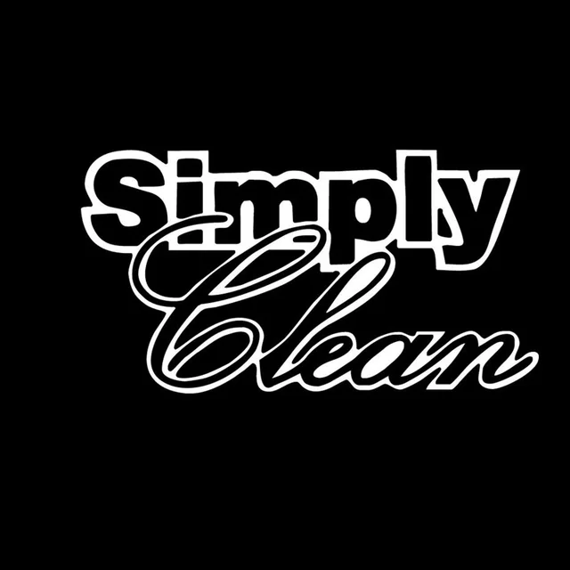 16*8.5CM SIMPLY CLEAN Car Window Bumper Vinyl Decal Personality