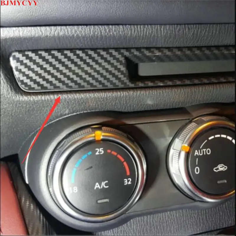 BJMYCYY для Mazda CX3 2017 2018 центральная консоль из углеродного волокна