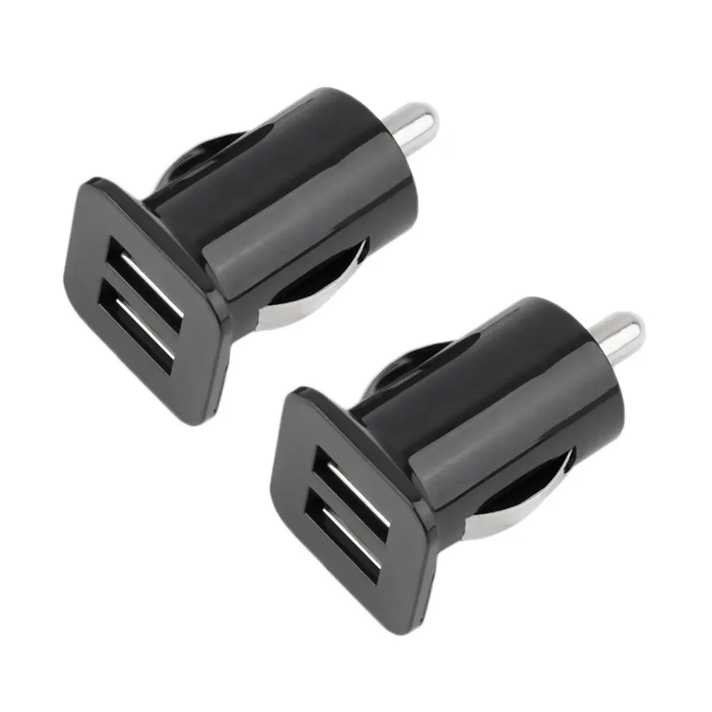 Newest2 ميناء مصغرة جيب حجم العالمي المزدوج USB سيارة مهايئ شاحن رصاصة 5 V 2.1A + 1A شاحن سيارة ل الهواتف المحمولة اللوحي PC