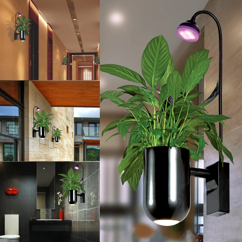 

ZjRight Make oxygen Plant growth lamp Indoor flowers potted wall lamp Bedroom living room balcony mall hotel flower decoration
