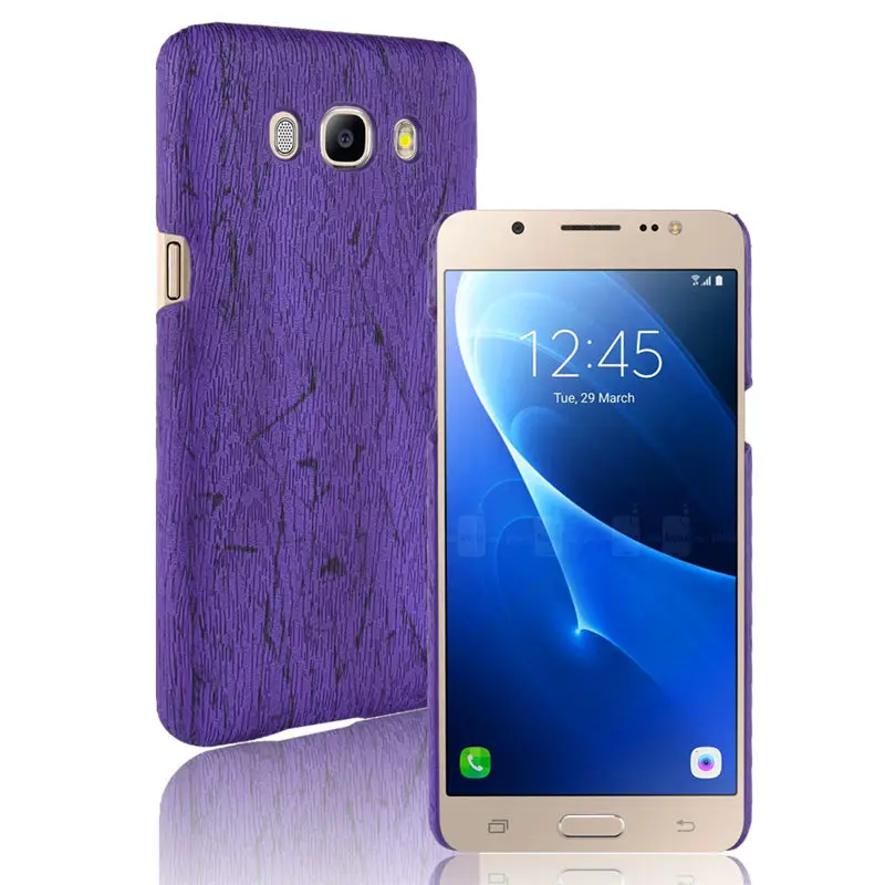 Кожаный чехол SuliCase для Samsung J5 2016 J510F телефона с текстурой древесины Galaxy J510 Жесткий