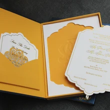 HI1128 персональный с твердой крышкой Box пригласительный с буквенным прессом Foiling