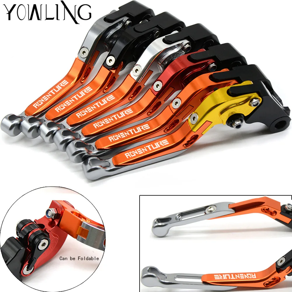 

Orange Motorcycle aluminum Adjustable Foldable Lengthening brake clutch levers For 1190 Adventure R 2013 2014 2015 2016