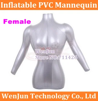 

1PCS NEW Female Woman upper Half Body Arm Inflatable Mannequin Shirt Tee Top Display women Torso Model