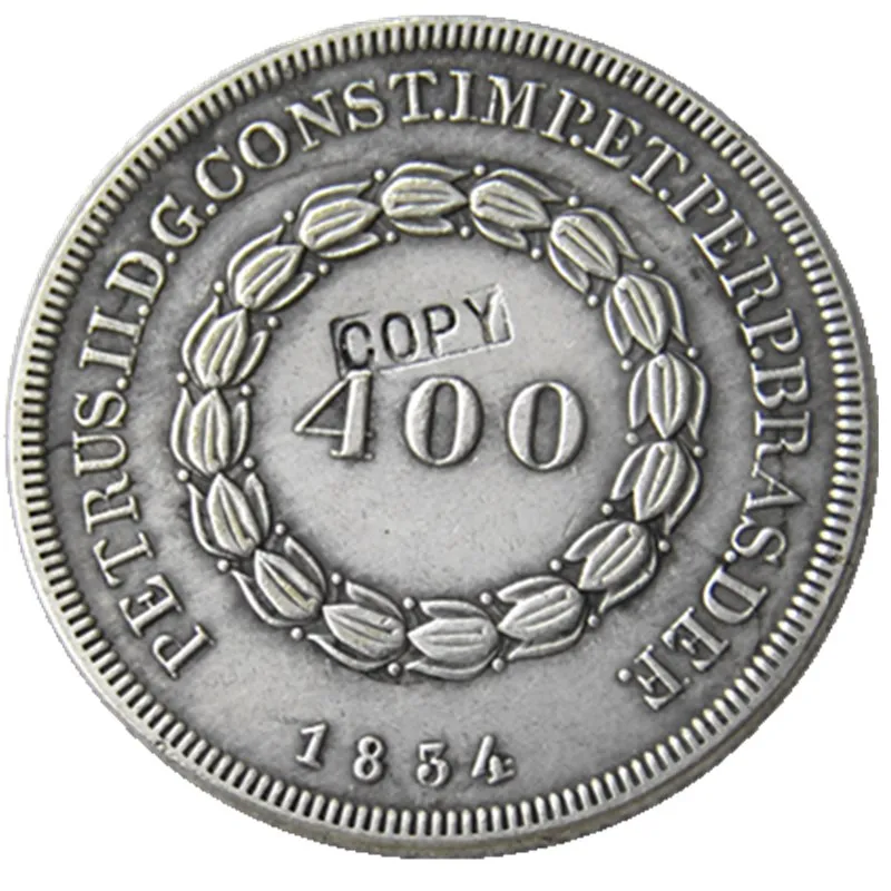 

Brazil 400 Reis 1834 silver Empire Pedro II Copy Coins