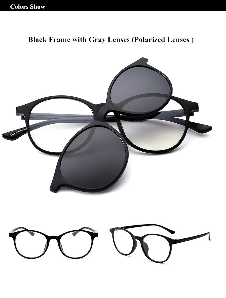 Бренд Chashma, солнцезащитные очки с 5 клипсами, мужские круглые очки, оправа, поляризационные солнцезащитные очки, оправа, Ретро стиль, очки для женщин