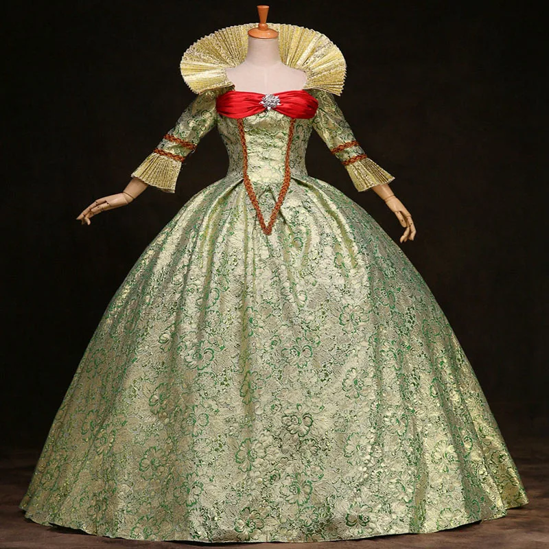 

18th Century Long Sleeve Rococo Baroque Prom Party Dress European Court Marie Antoinette Ball Gowns Theater Costumes For Women