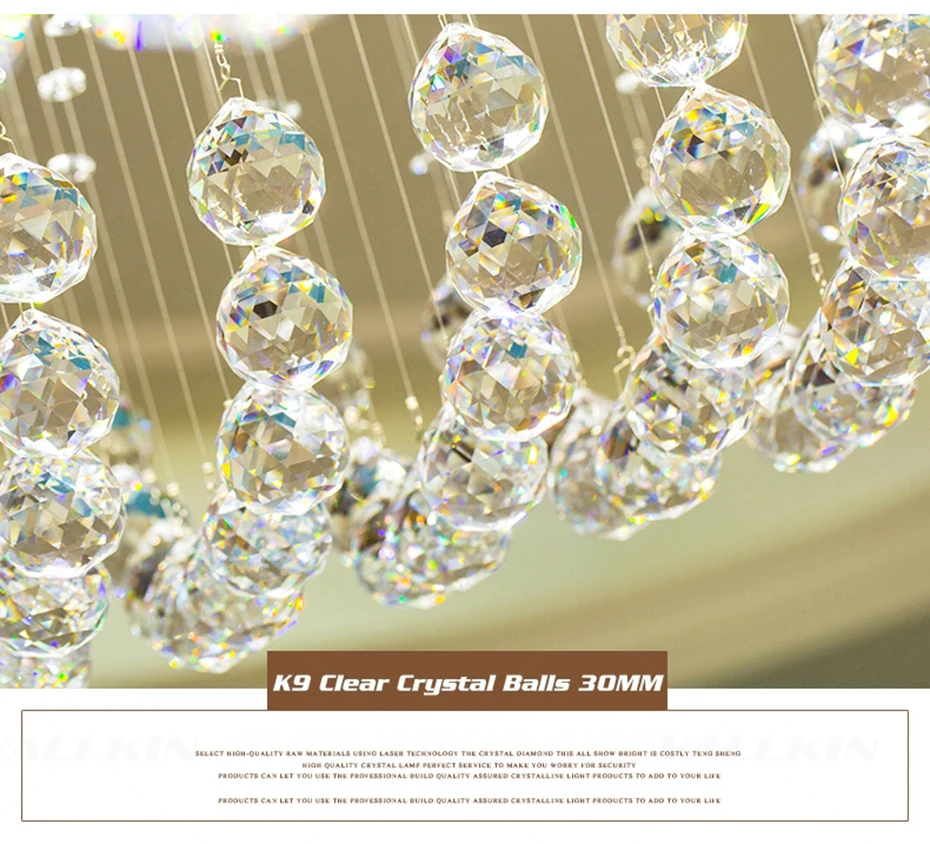 Lustres de Cristal Luzes para Sala Venda Quente Luxo Claro Moderno Iluminação Teto Lustres Jantar Interior Escadas Corredor Mod. 136395 17 High Quality ceiling chandelier
