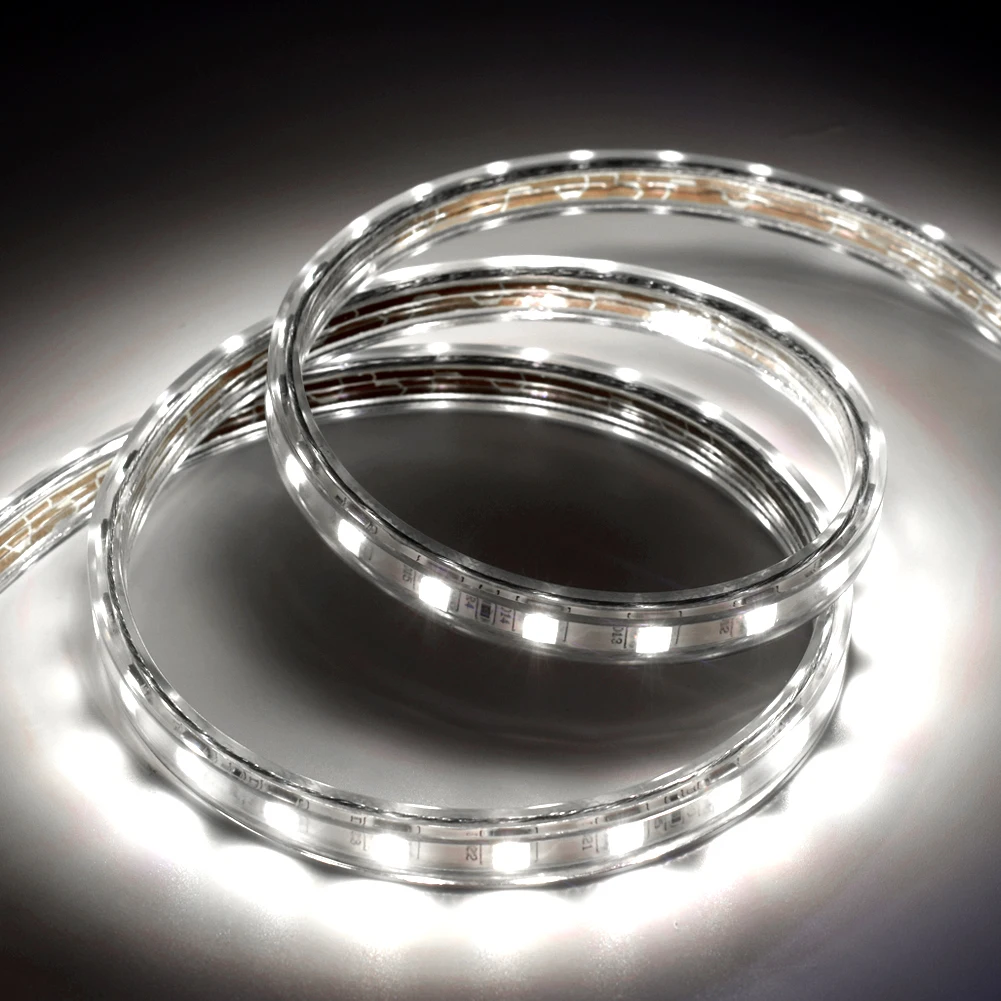 Дешевая 2 м СВЕТОДИОДНАЯ лента SMD 5050 водонепроницаемая AC 220V 230V 240V срезаемая