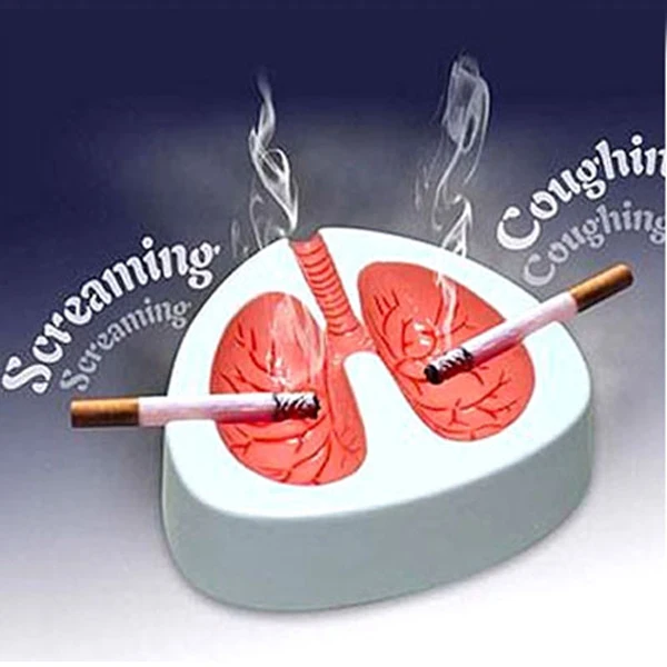 Novelty Design Lung Shape Cough Scream Sound Quit Smoke Stop Smoking