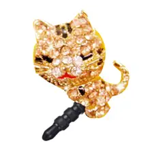 Наушники для мобильного телефона С Пылезащитным отверстием для защиты и украшения мультяшных милых кошачьих сплавов