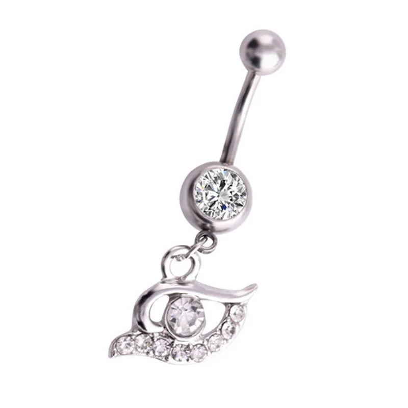 New Arrivals Rhinestone Insert the eye belly button ring/navel button