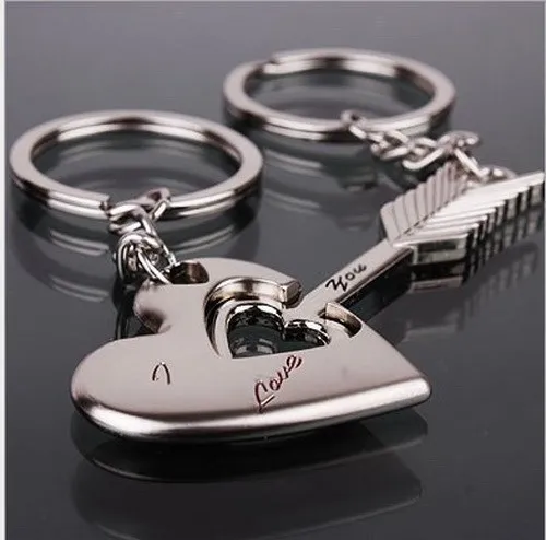 

Key ChainHeart Spear Shaped Keychain Key Ring for Couples Lovers Best gift Lovers Novelty Items Gift Keychains