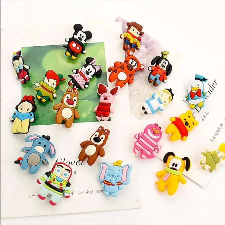 

Creative cute cartoon safety pin badge PVC soft rubber brooch.