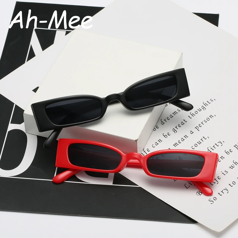 Маленькая оправа, винтажные прямоугольные солнцезащитные очки для женщин, фирменный дизайн, черные солнцезащитные очки, мужские ретро очки, узкие квадратные очки, оттенки