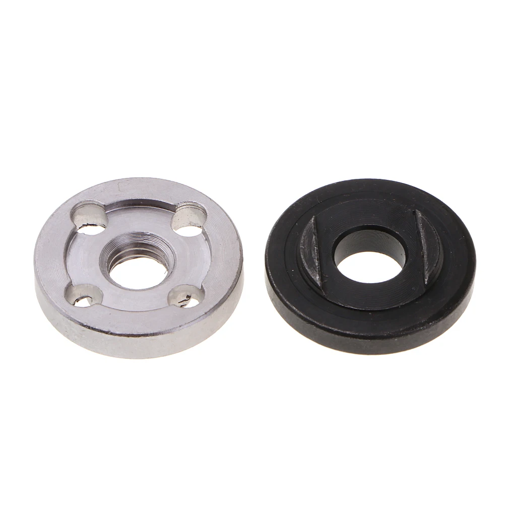 Angle Grinder Flange Nut for 100 Angle Grinder Steel Metal Inner Outer Flange Nut Outer Dia 30mm,Inner Dia 10mm Parts (2 Set)