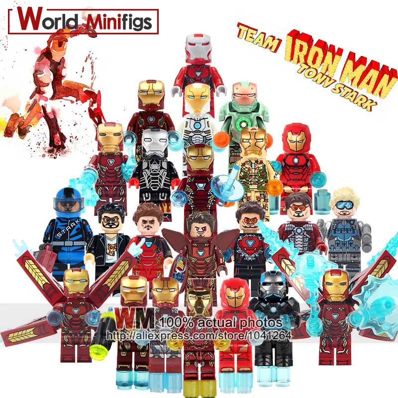 

Building Blocks Single Sale Super Heroes Avengers Mark37 Hammerhead Chrom Golden Iron Man Duty Police Bricks Model Kids Toys