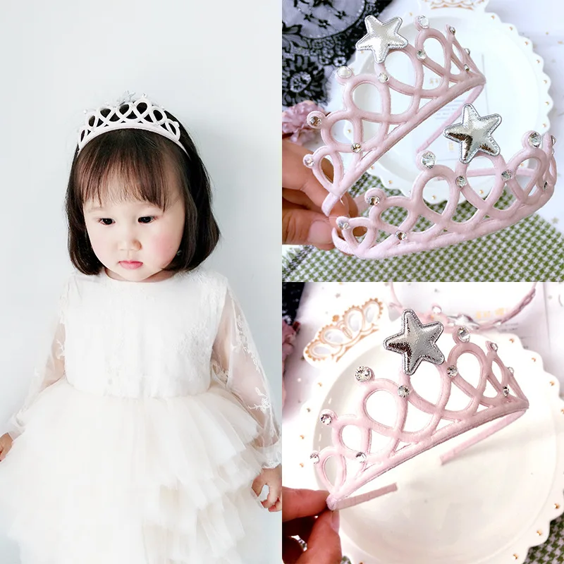 

Korea Hand Made Big Crown Candy Colors High Qulity Hair Accessories For Girls Hairband Hair Bows Flower Headbands