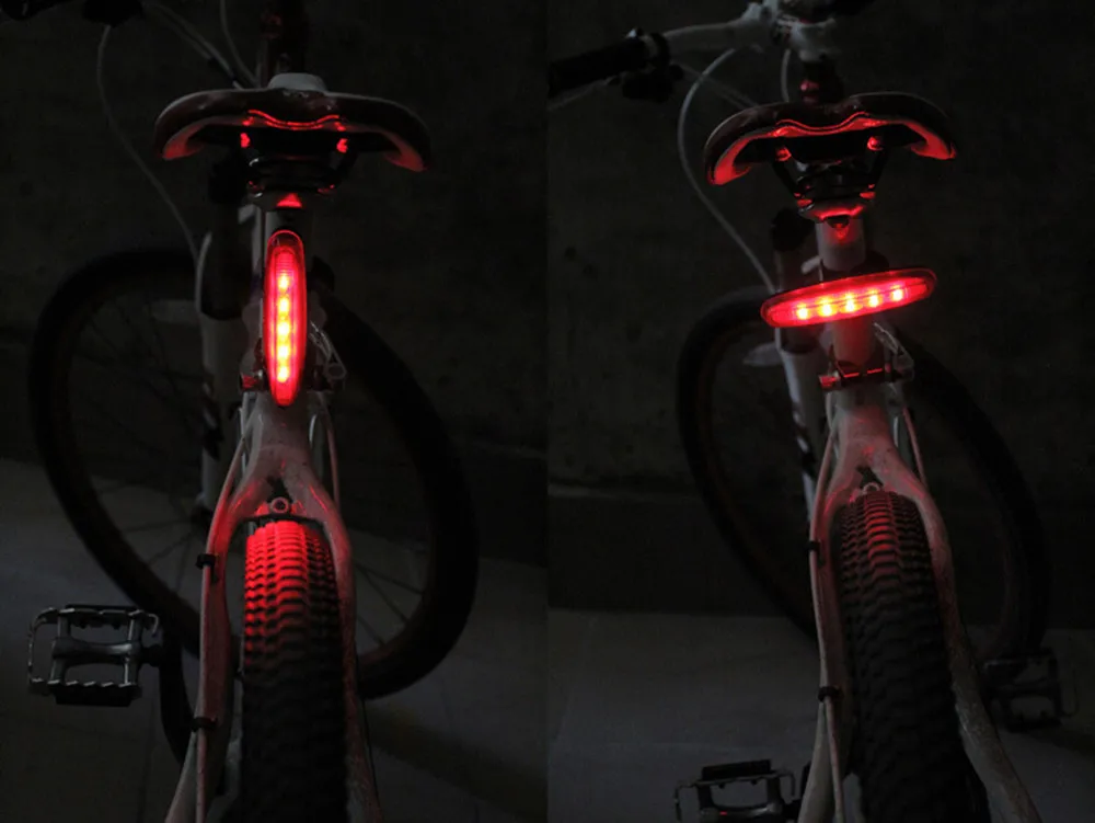Модный дизайн, светильник на заднее сиденье для горного велосипеда, 5 светодиодный Предупреждение красный задний светильник, Ультра-яркий водонепроницаемый задний светильник