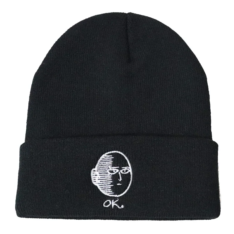 ONE PUNCH MAN шапка для папы 100% акрил Beanie аниме веер вышивка забавные шапки мужчин и