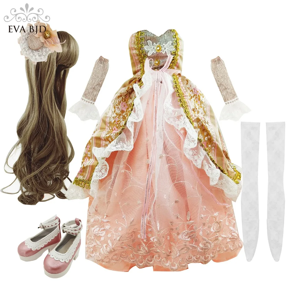 22 &quotигрушка Полный комплект одежды для кукол парики обувь носки 1/3 60 см BJD SD куклы
