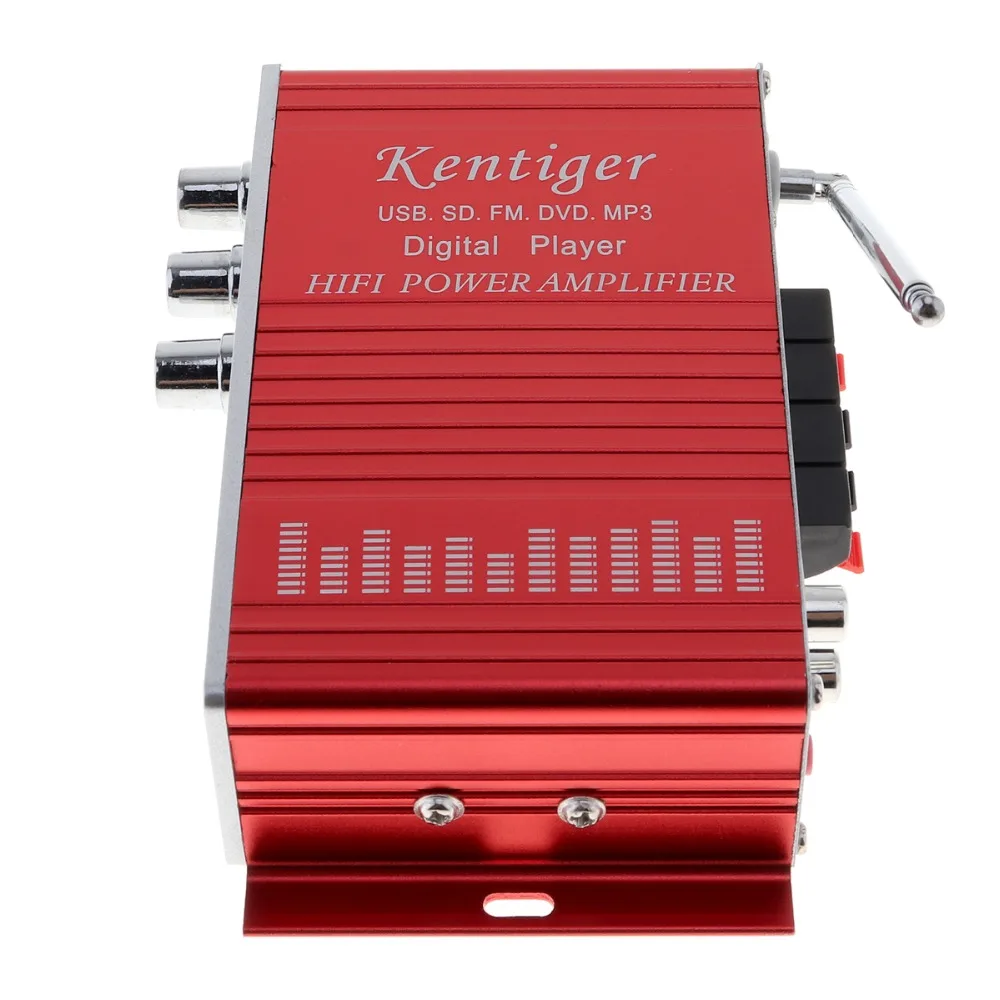 HY-502 DC12V 5A 2CH HI-FI Digital Audio Player Car Amplifier FM Radio Stereo Player Support SD / USB / MP3 DVD Input