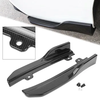 

Carbon Fiber Color ABS Plastic Car Rear Bumper Air Spoiler Wing Side Cover Protector Guard Decoration For Honda Accord 2018