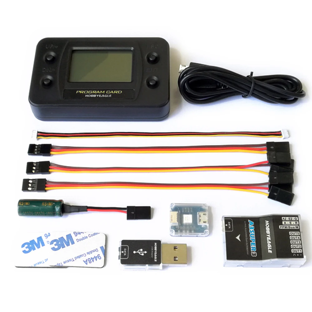 

Hobbyeagle A3 Super 3 A3S3 Flight Controller S3/S3FS 6-axis Airplane Gyro & Stabilizer Full Set Programming Card / WI-FI module