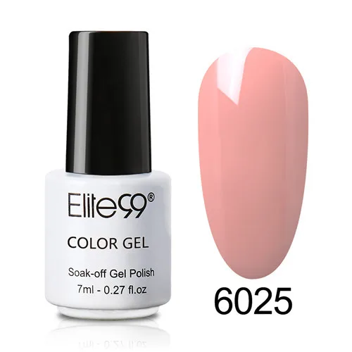 Elite99, белый флакон, 7 мл, одношаговый Гель-лак для ногтей, дизайн ногтей, УФ светодиодный лак, отмачиваемый, Гель-лак для наращивания ногтей - Цвет: 6025