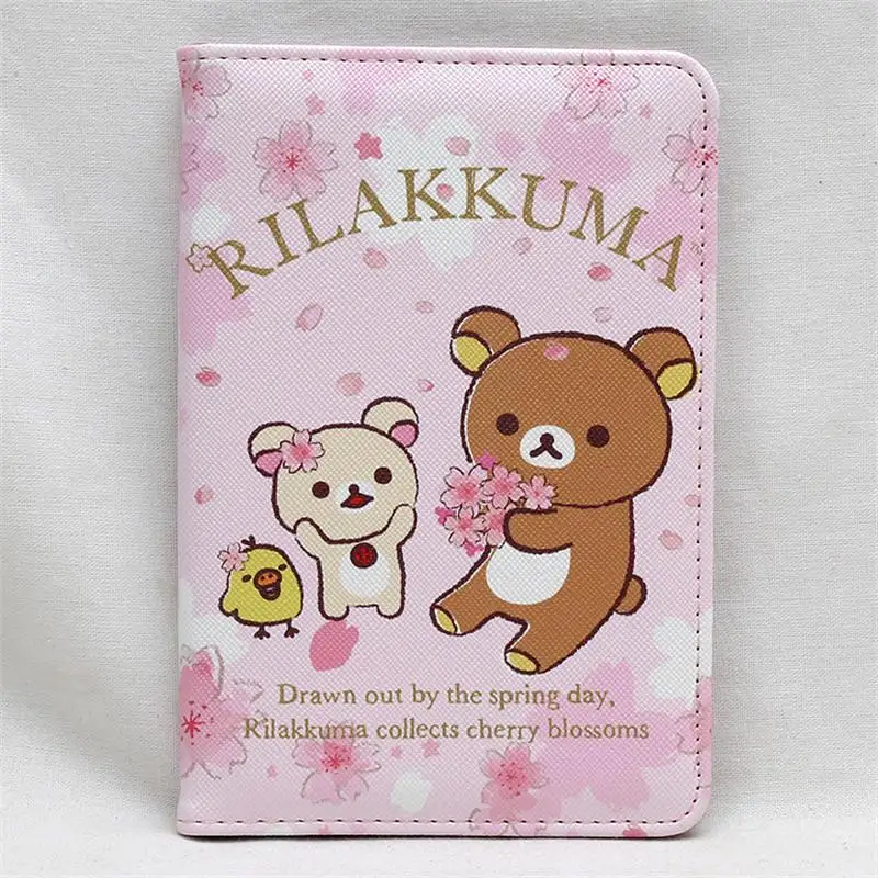 Мультфильм rilakkuma из искусственной кожи Обложка для паспорта дорожные аксессуары банковский идентификатор Кредитная карта сумка Мужчины