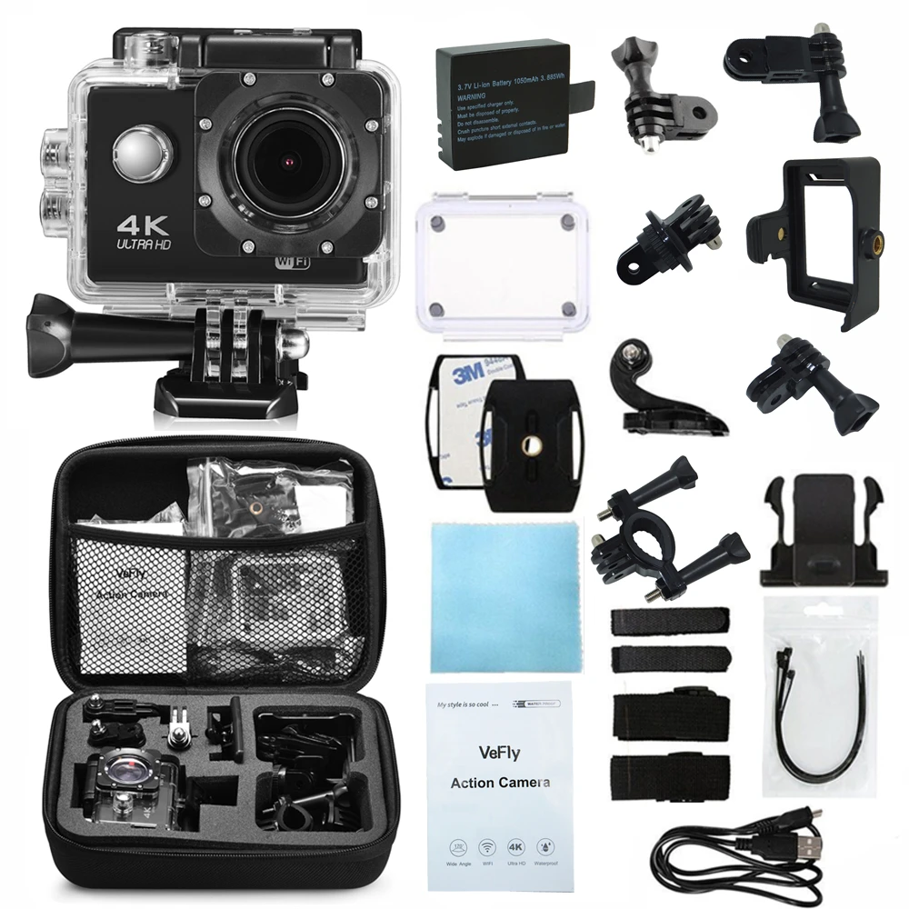VeFly Sports & Action Video Cameras cam battery dvr car camcorder bicycle lcd actions camera sport camera action wifi