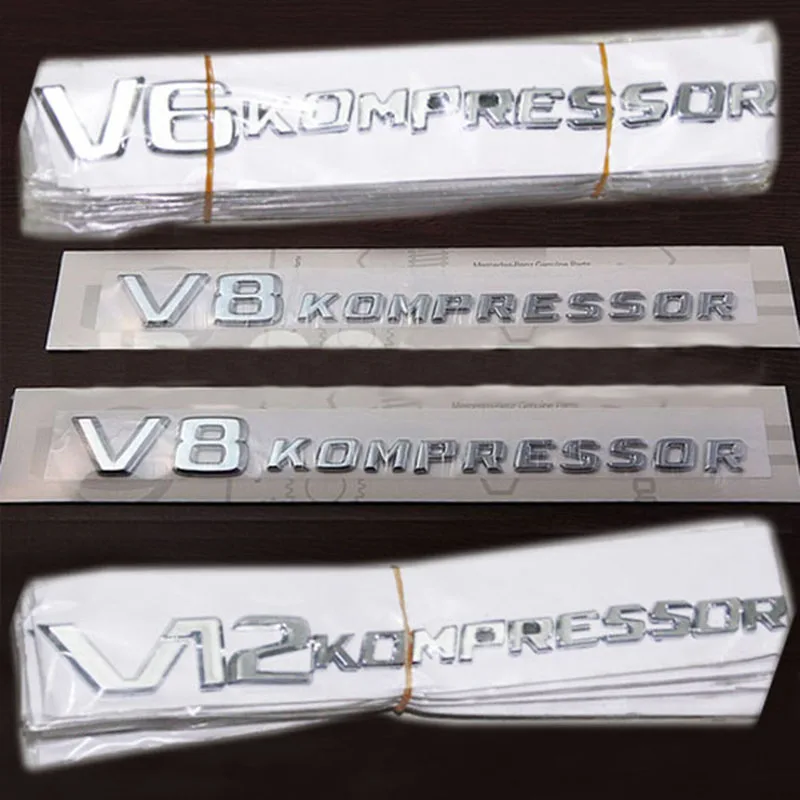 

20pcs V6 V18 V12 Letter KOMP Edition Boot Car Badges Emblem 280mm