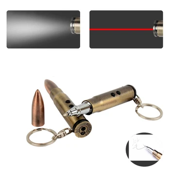 

4in1 Luminous Toys Outdoor EDC LED Flashlight (With Battery) Bullet Shaped Pen Survival Laser Light Hammer Ballpoint Wholesale