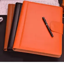 А4 Засов Замок PU бизнес менеджер Сумка для документов А4 кожаный Органайзер для файлов, папок padfolio с кольцом Биндер калькулятор 642A