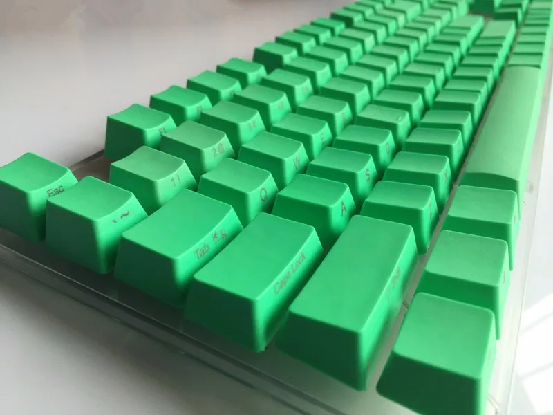 Боковая печать пустой 108 ANSI раскладка Толстая PBT Keycap красный желтый зеленый для OEM Cherry MX переключатели Механическая игровая клавиатура